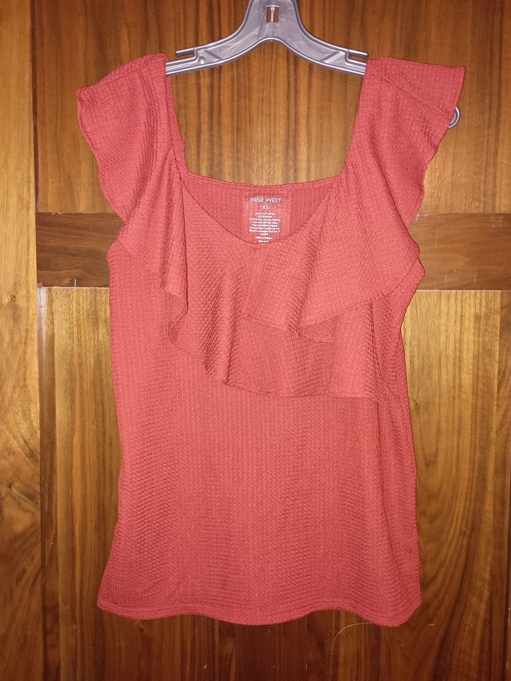 Nine West Coral Ruffle Sleeve Blouse
